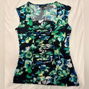 Style & Co Blue and Green Patterned Top
